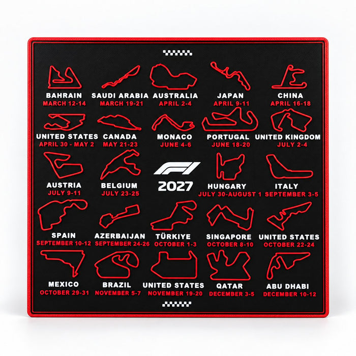 All 24 circuits of the 2027 season on the RU3D race calendar
