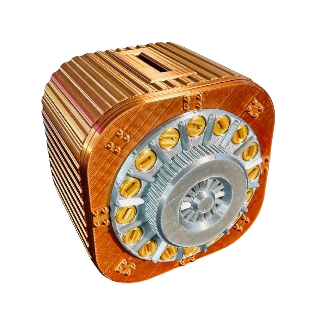Annoying gift vault money box with screws 3D printed by RU3D