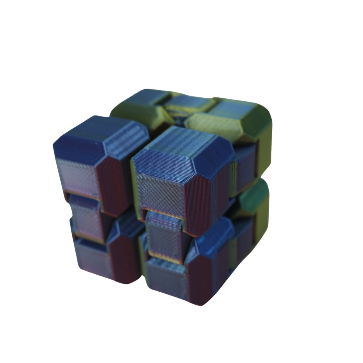 Classic Infinity Cube 3D printed by RU3D – multicolour silk