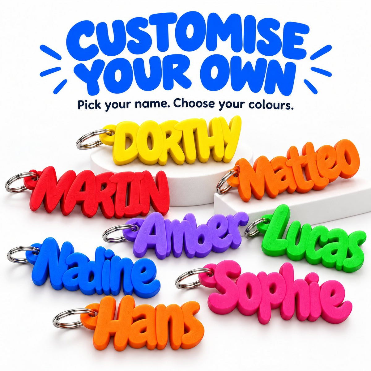 Custom 3D printed name keychain by RU3D – photo 2