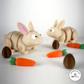 3D printed mini easter eggs accessory by RU3D, shown with the Bunny keychain