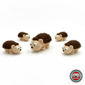 Cute hedgehog keychain, 3D printed by RU3D – group of hedgehogs. Cream face with dark brown spikes.