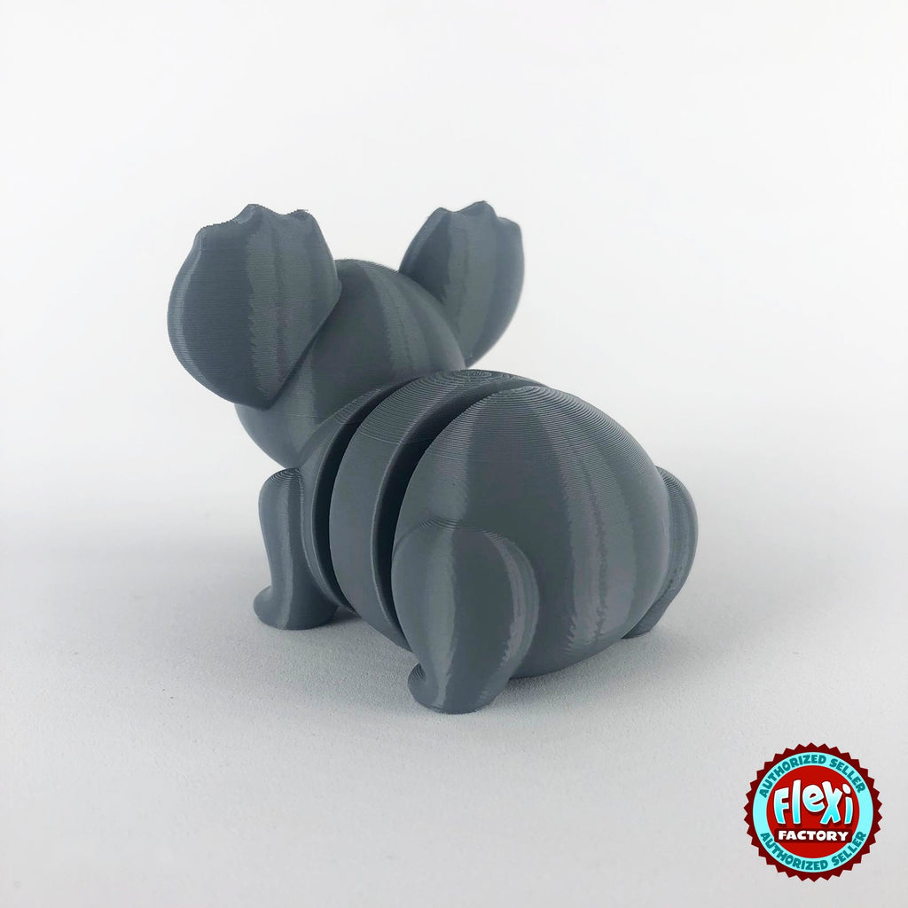 Cute koala keychain, 3D printed by RU3D – rear view. Grey with pink ears.
