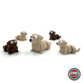 Cute Labrador retriever keychain, 3D printed by RU3D – group of yellow and chocolate labradors. Yellow lab, also in chocolate brown.