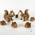 3D printed acorn accessory by RU3D, shown with the Squirrel keychain