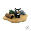 3D printed outback habitat platform by RU3D, shown with the Tasmanian Devil keychain