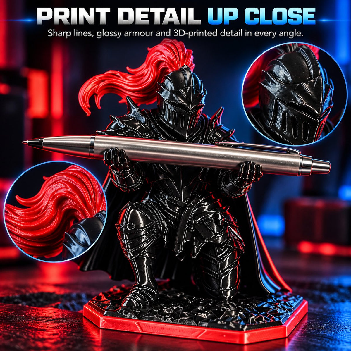 Dark knight pen holder 3D printed by RU3D – photo 2