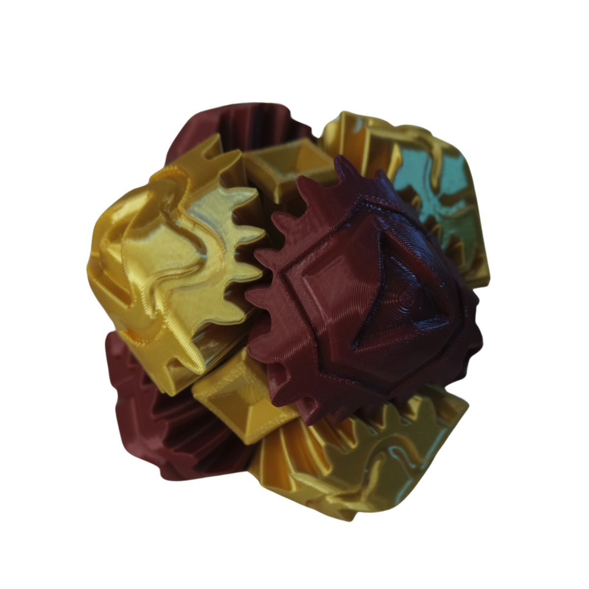 Flexible Fidget Gear Cube 3D printed by RU3D – twisted