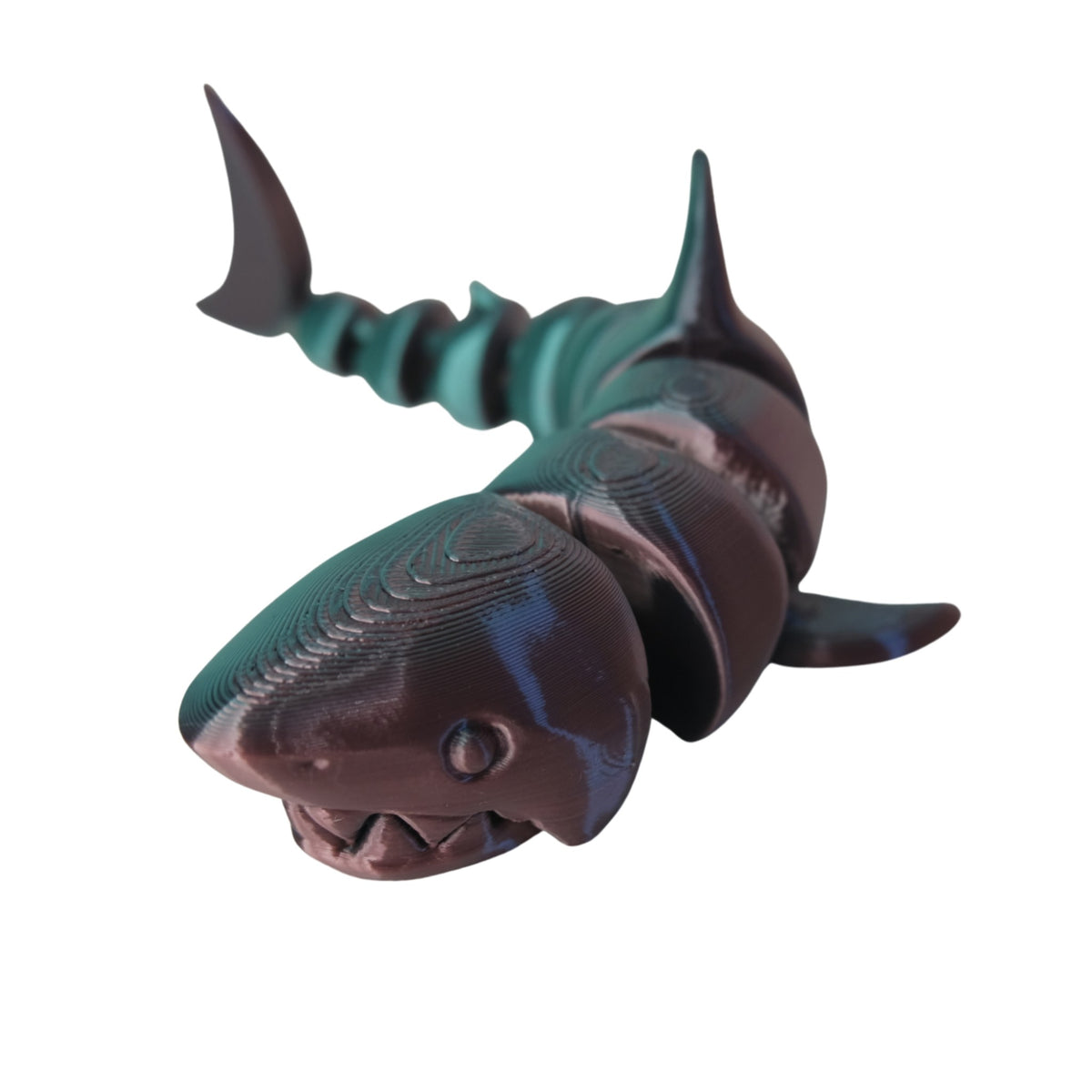 Flexible Silk Shark with Opening Mouth 3D printed by RU3D – silk mouth open
