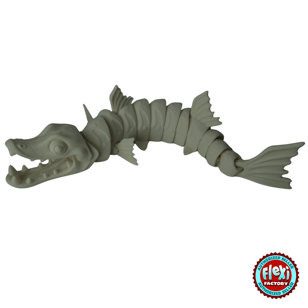 Flexible Skeleton Barracuda 3D printed by RU3D – bone white