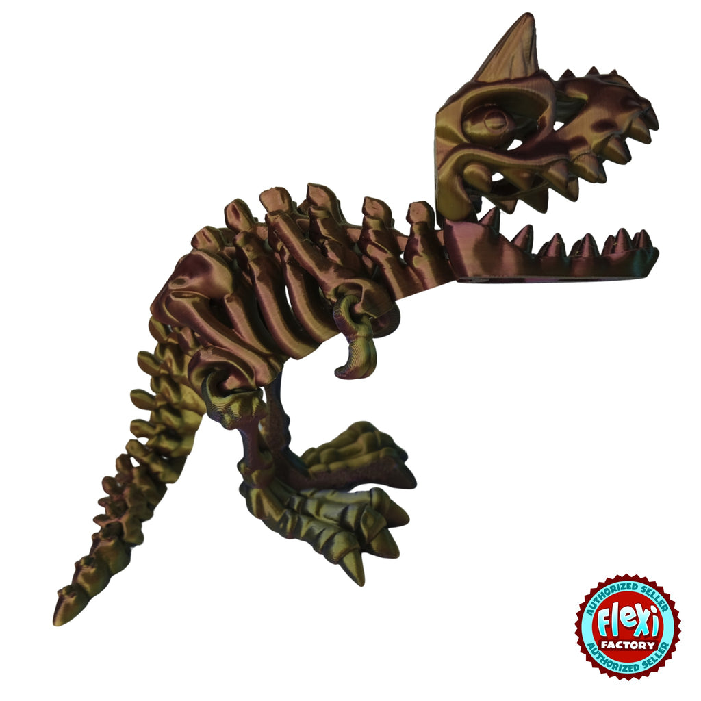 Flexible Skeleton Carnotaurus 3D printed by RU3D – dual colour silk