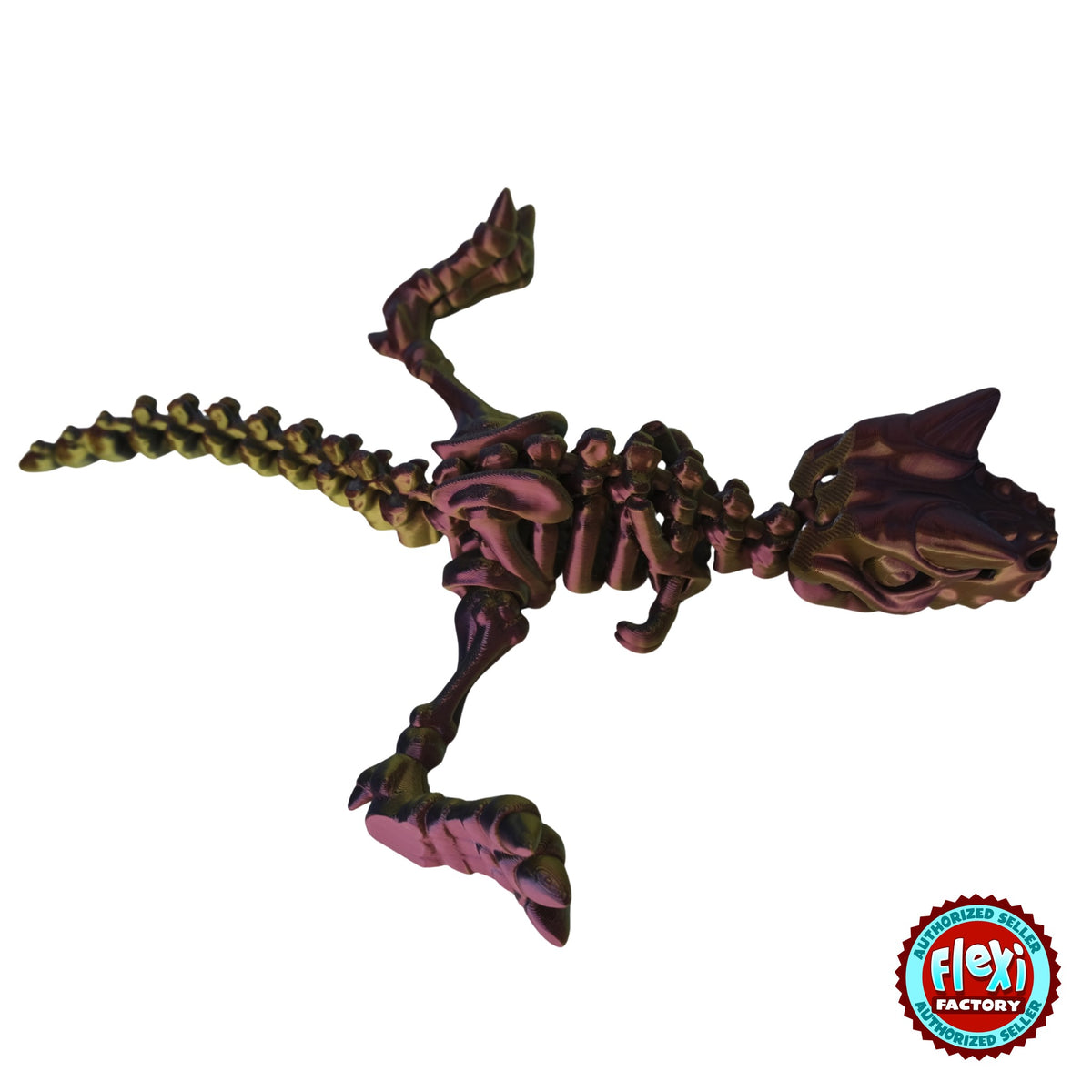 Flexible Skeleton Carnotaurus 3D printed by RU3D – top view