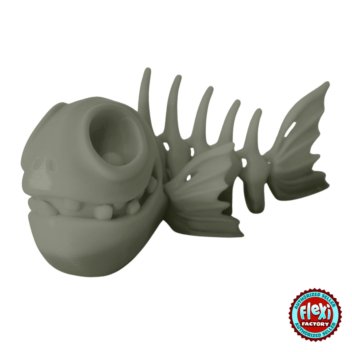 Flexi Skeleton Fish 3D printed by RU3D – bone white finish