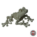 Flexible Skeleton Frog 3D printed by RU3D – bone white