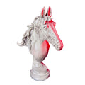 Horse head bust, resin 3D printed and hand-painted with a weathered finish by RU3D – side view