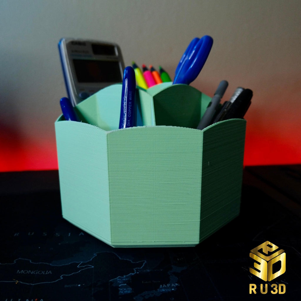 Large mint hex desk organiser 3D printed by RU3D – photo 2