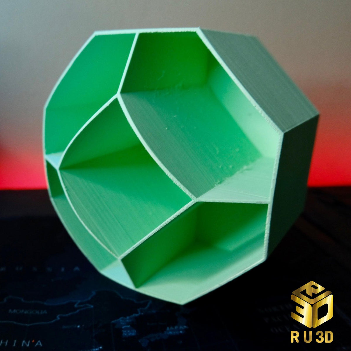Large mint hex desk organiser 3D printed by RU3D – photo 3