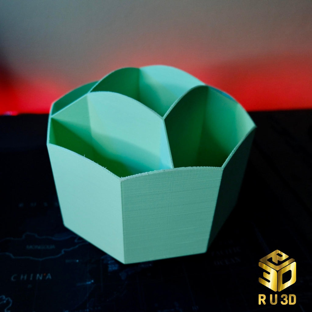 Large mint hex desk organiser 3D printed by RU3D – photo 4