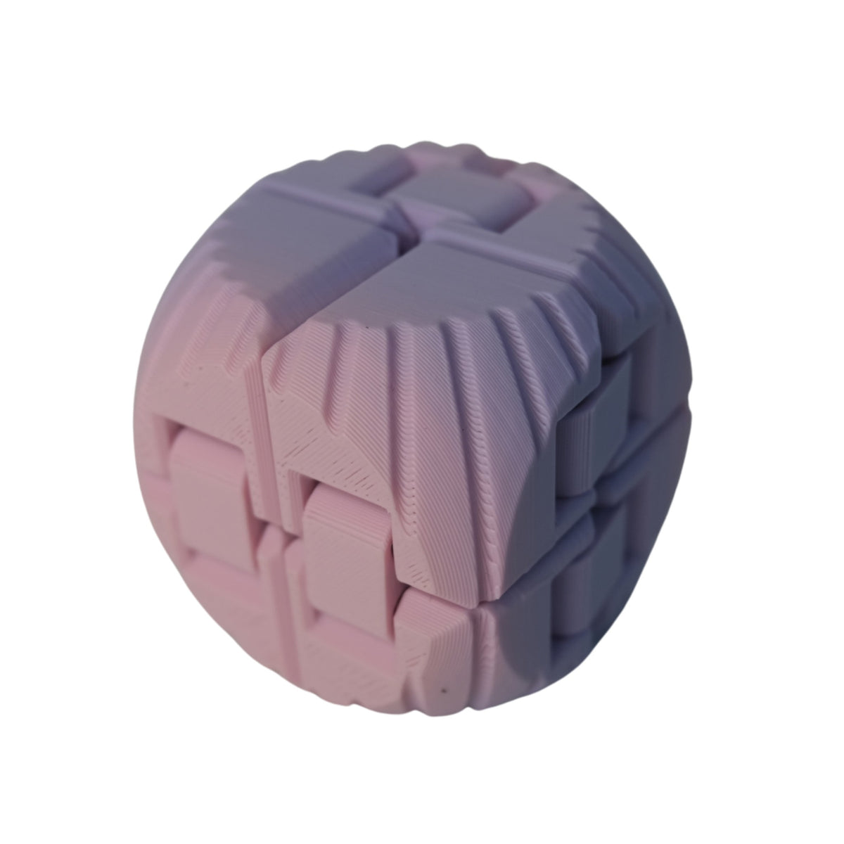 Round Infinity Cube 3D printed by RU3D – pink and purple