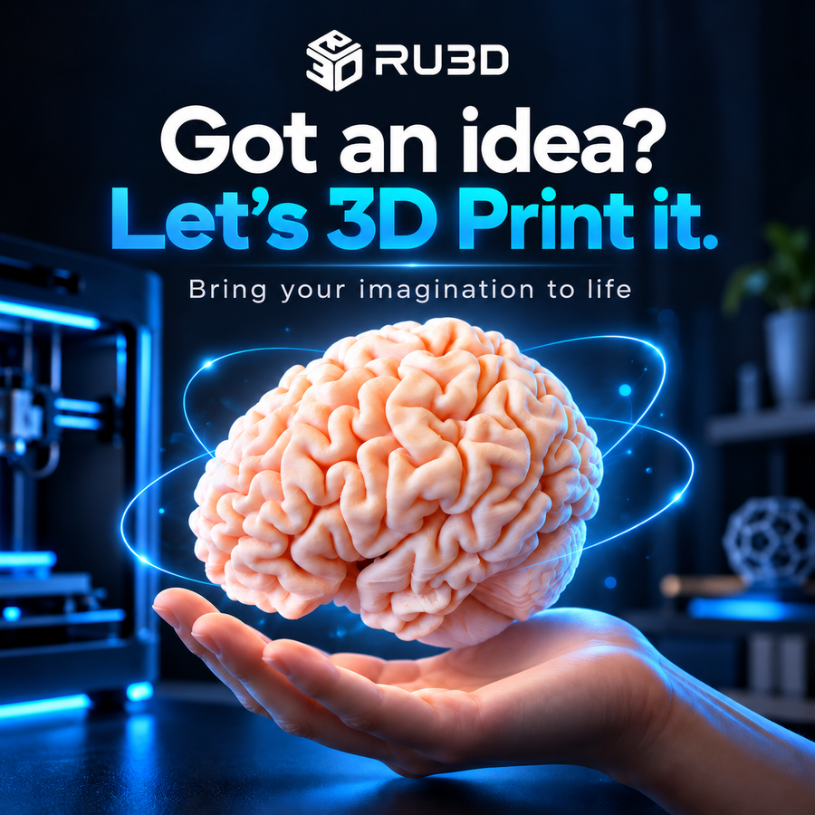 Got an idea? Let's 3D print it – RU3D custom 3D printing service in South Africa