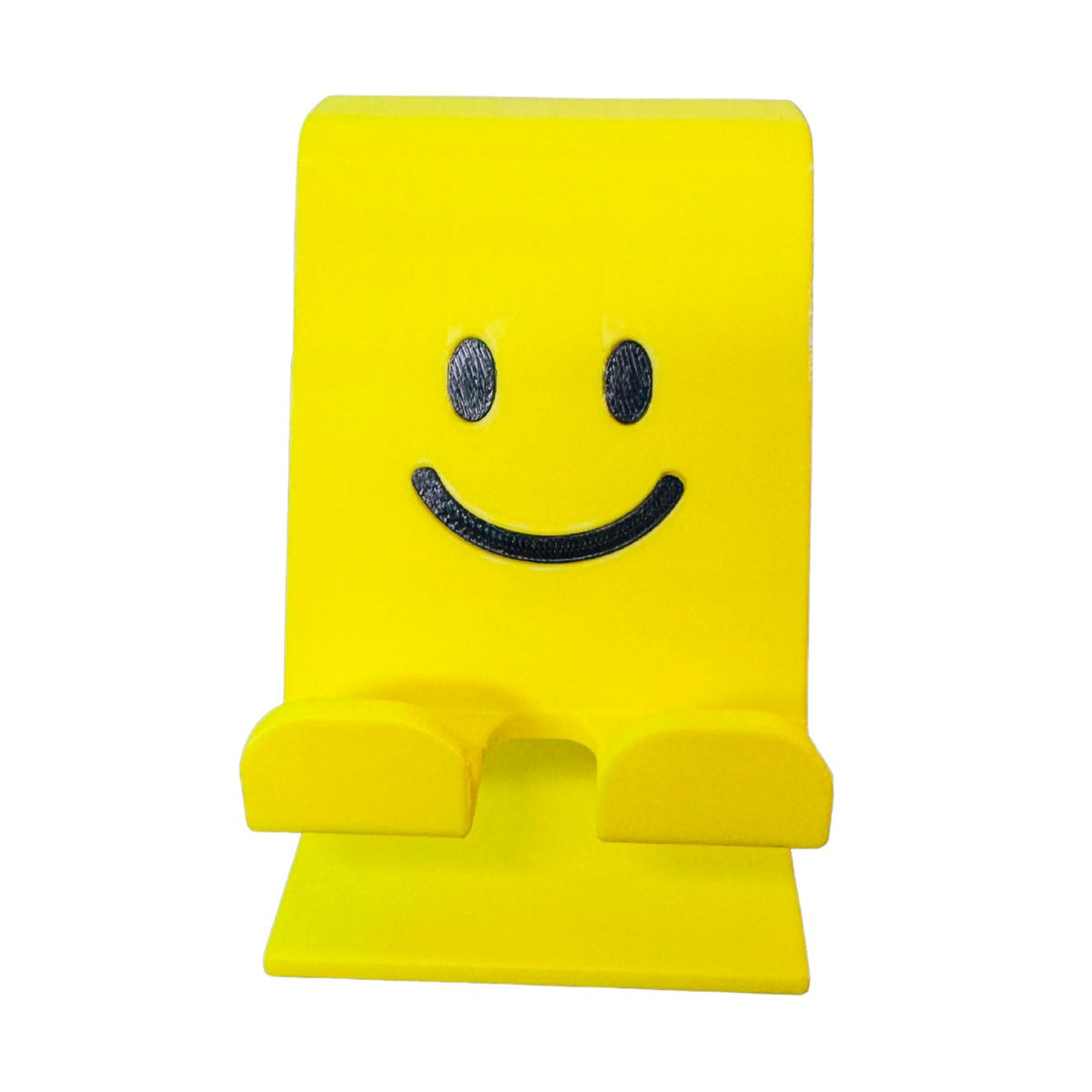 Yellow smiley phone stand 3D printed by RU3D – photo 2