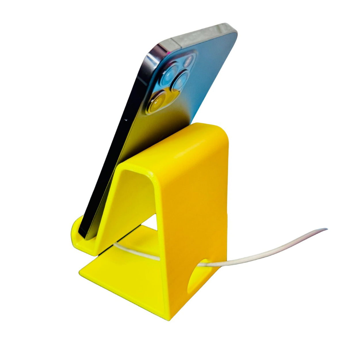 Yellow smiley phone stand 3D printed by RU3D – photo 3