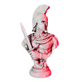 Spartan warrior bust holding a sword, resin 3D printed and hand-painted by RU3D – front view