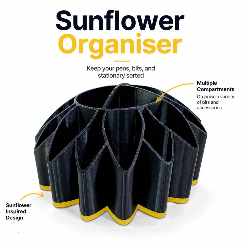 Sunflower desk organiser 3D printed by RU3D – photo 2