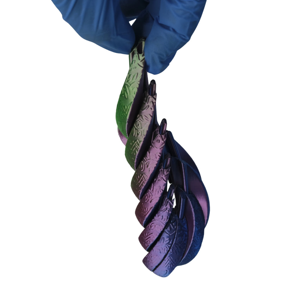 Textured Silky Spiral Egg 3D printed by RU3D – collapsed