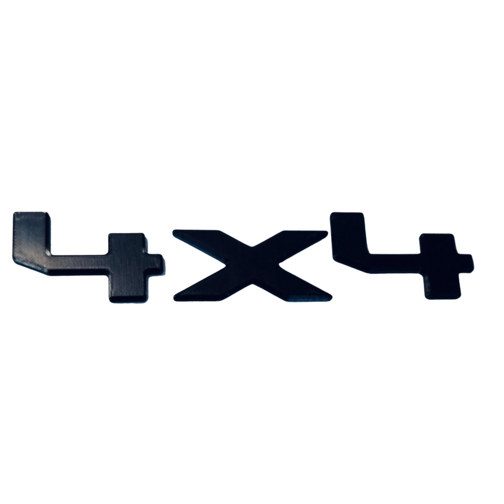 3D printed black 4x4 vehicle badge by RU3D