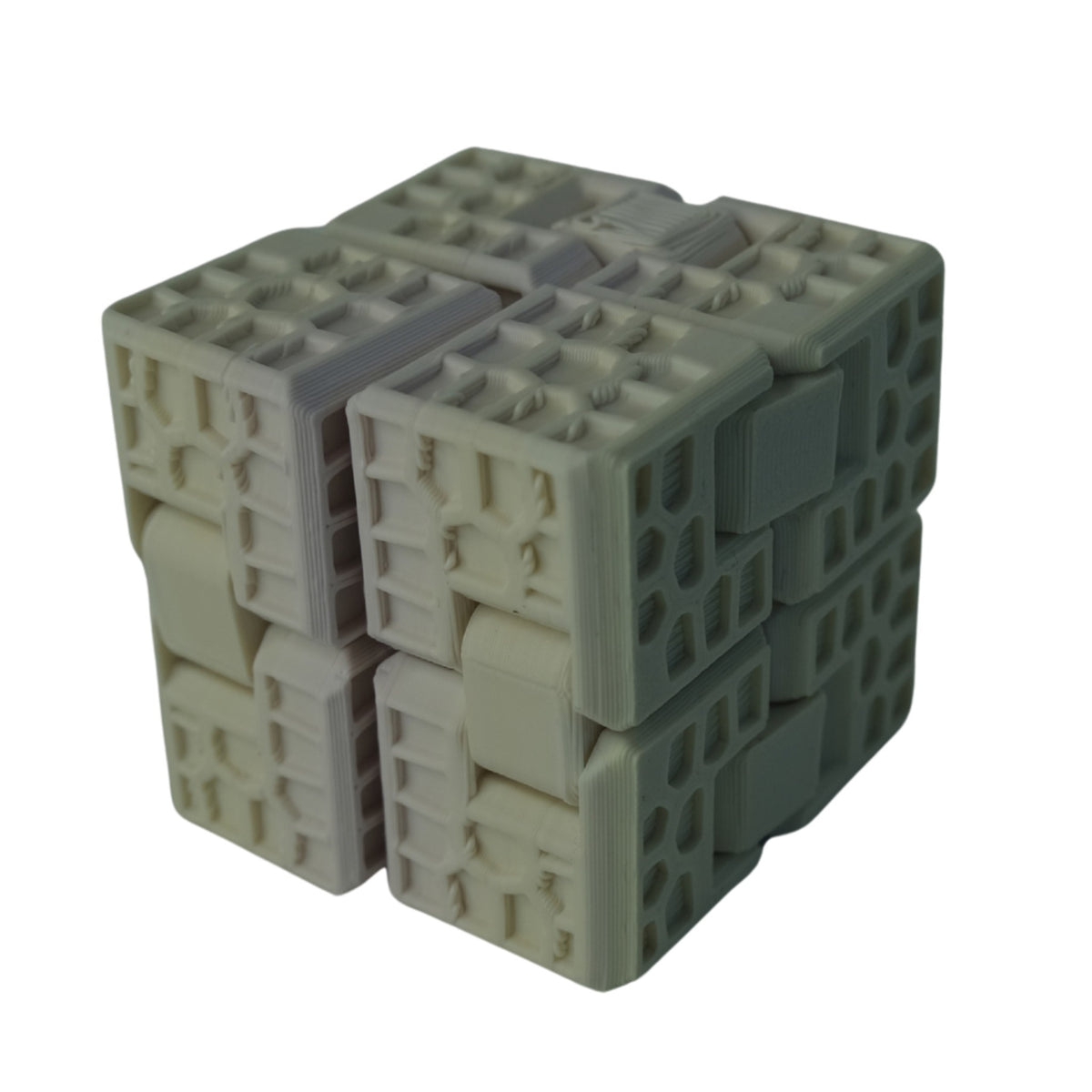 Voronoi Infinity Cube 3D printed by RU3D – bone white